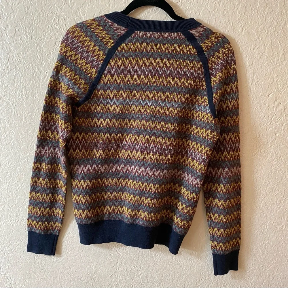 Hugo Boss Multicolor Crew Neck Sweater Size S Wool Blend Alpaca Cotton Fall